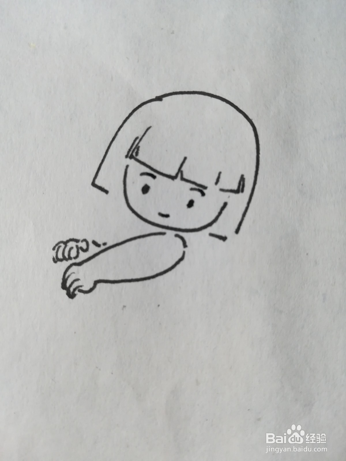 如何画简单的拇指姑娘