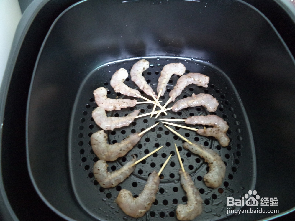 串烤红酒鲜虾怎么做