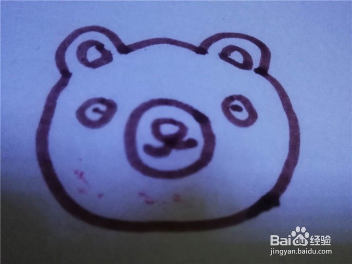 怎么样用简笔画画小熊
