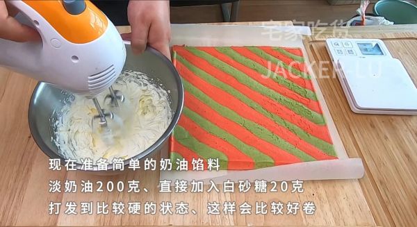 圣诞双色瑞士卷蛋糕
