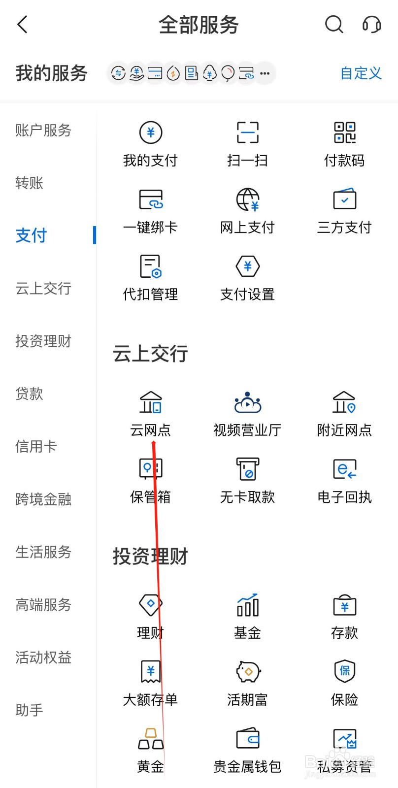 交通银行怎样找到云网点