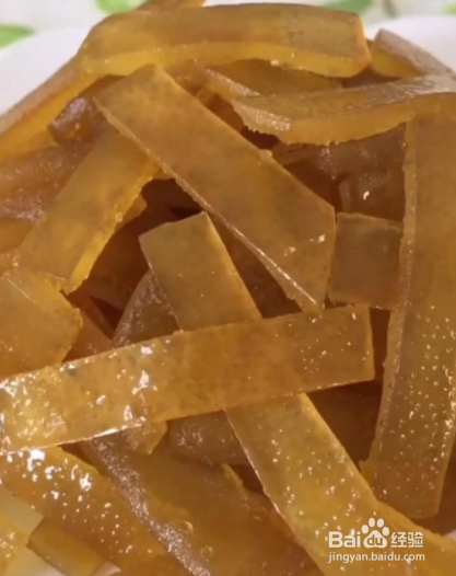 柚子皮糖的制作方法