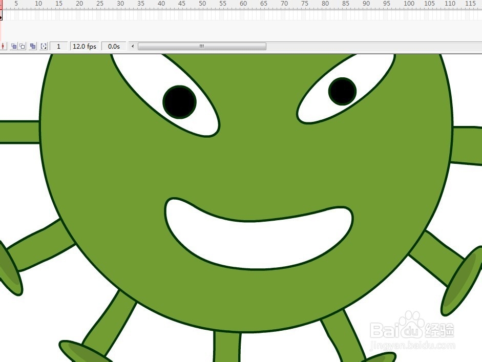 flash如何绘制一个病毒的卡通形象教程