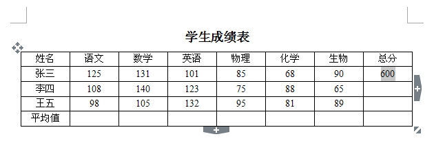 WPS文字中表格的数据如何计算