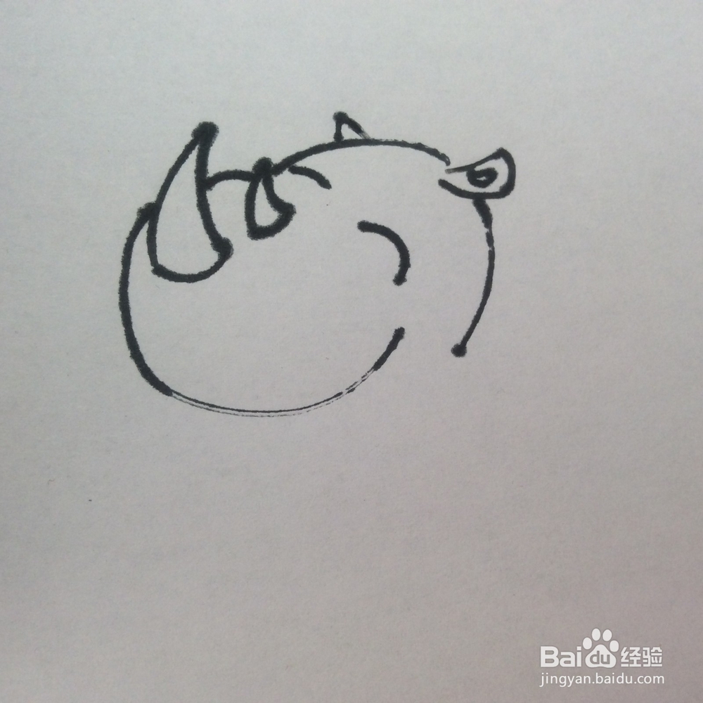 怎么画犀牛的儿童画犀牛的儿童画怎么画呢