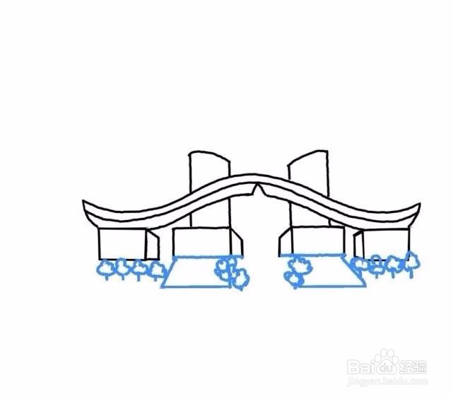 深圳标志性建筑简笔画