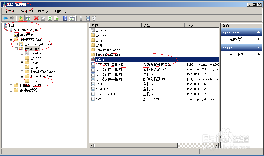 Windows server 2008 R2 DNS服务器如何新建子域