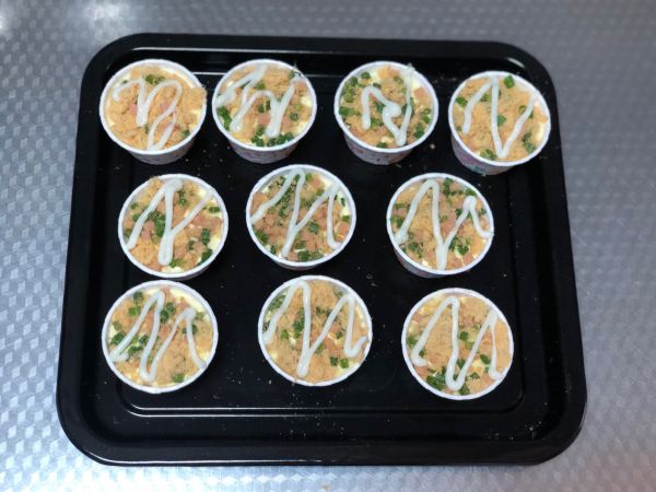 香葱肉松火腿杯子蛋糕