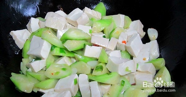 丝瓜炖豆腐的做法