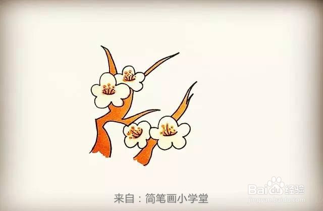 【梅花简笔画怎么画】梅花的画法