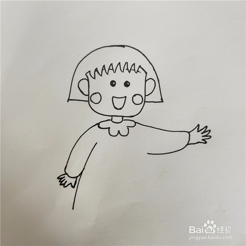 怎么画樱桃小丸子的简笔画?