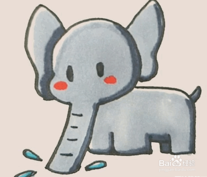 大象的简笔画法