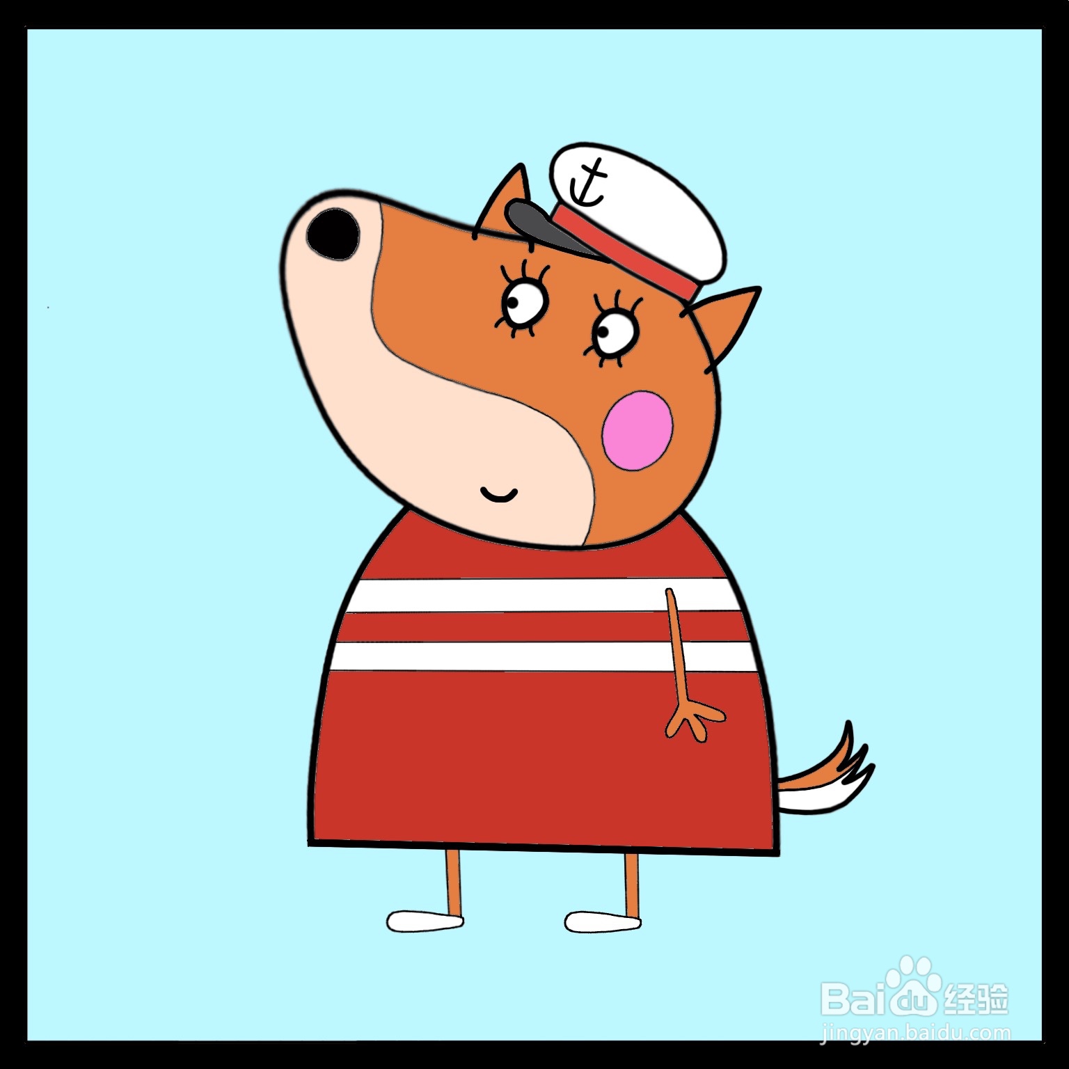 怎么画柯基女士简笔画(小猪佩奇)