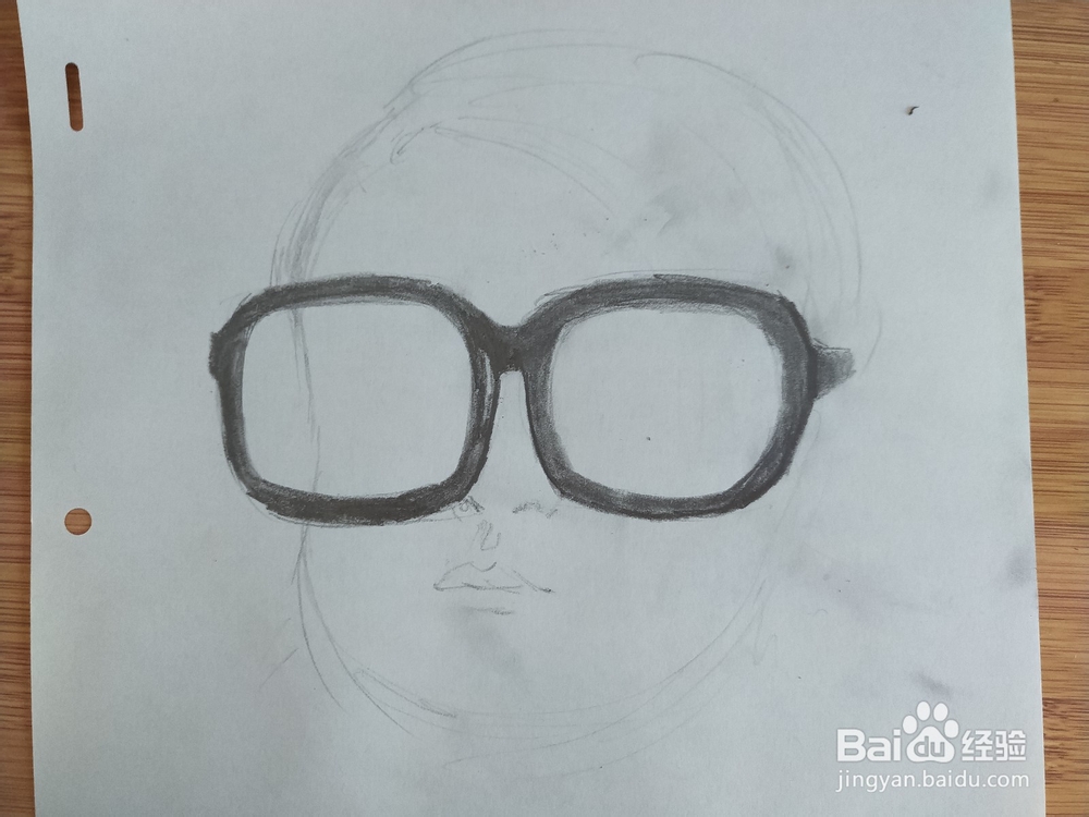 怎么画关于预防近视的素描画