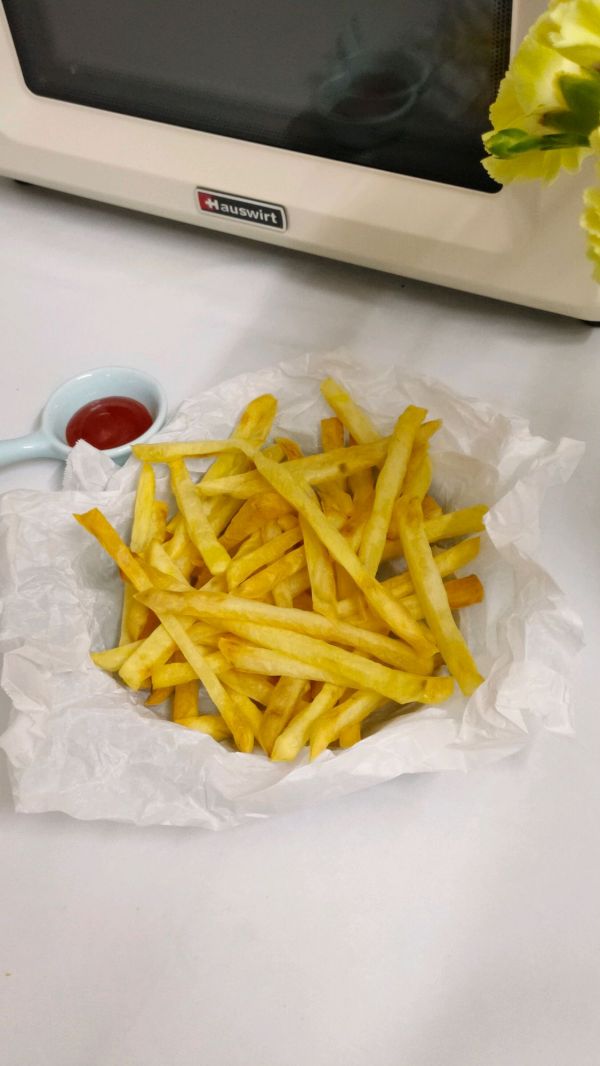 健康无油烘烤薯条