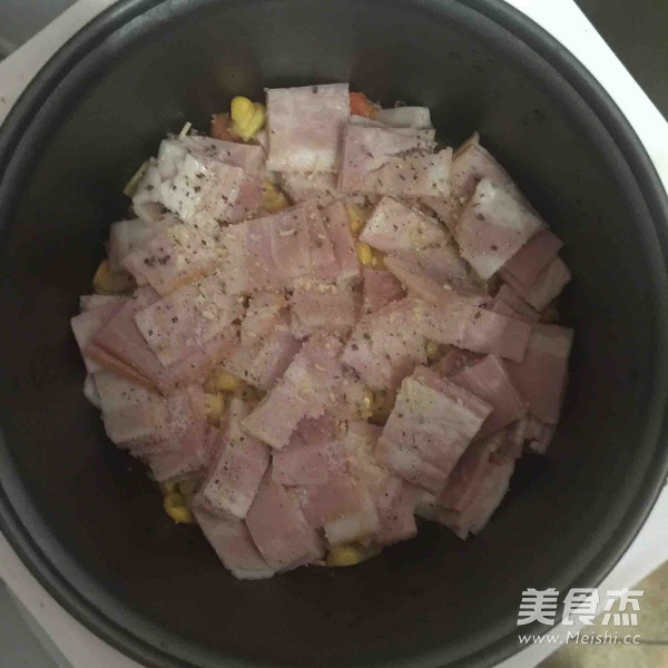 电饭煲煲饭之山药培根