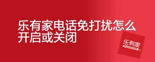 乐有家电话免打扰怎么开启或关闭 百度经验 乐有家电话免打扰怎么开启或关闭 百度经验