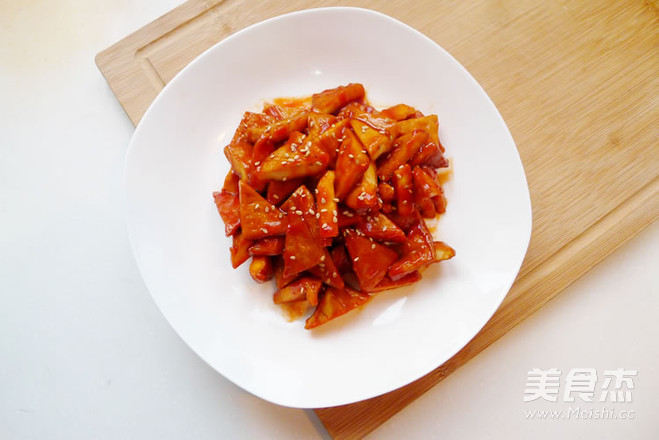 茄汁豆腐角的做法
