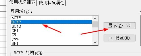 project中的BCWP如何显示