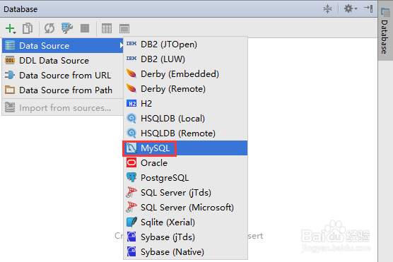 phpstorm查看mysql数据库