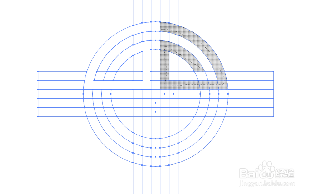 ai中如何用形状生成器工具画回形图标