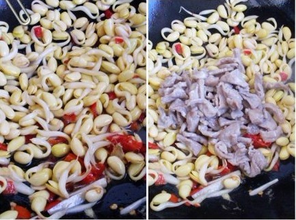 泡椒黄豆芽炒肉丝
