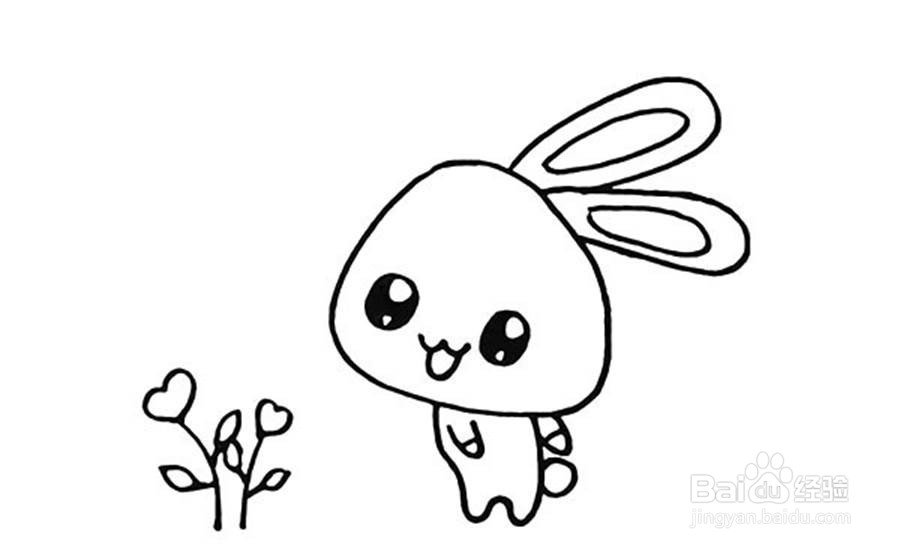 小白兔的儿童卡通简笔画教程