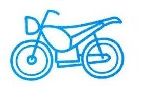 简笔画系列：如何画一辆摩托车