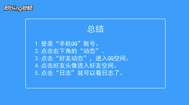 手机QQ怎么进入QQ空间看日志