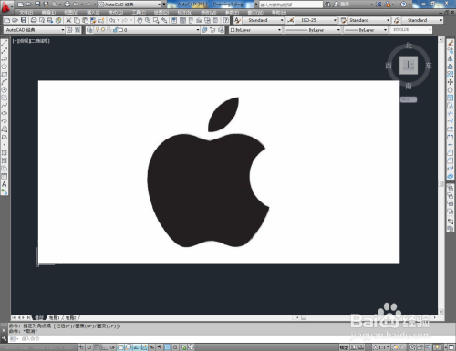 如何用CAD画苹果logo
