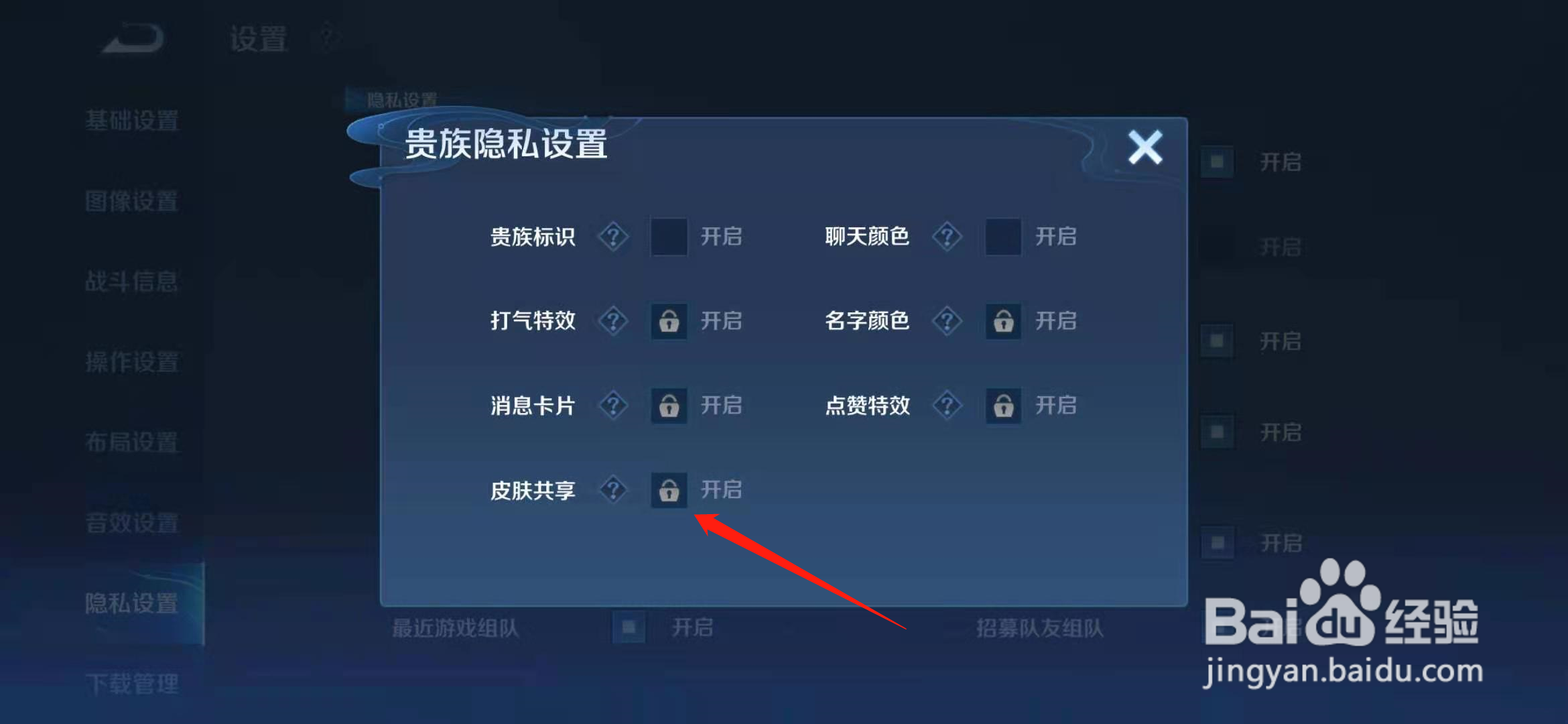 王者荣耀达到v10后怎么开启皮肤共享