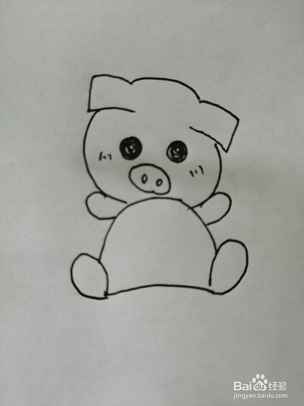 可爱的小猪怎么画
