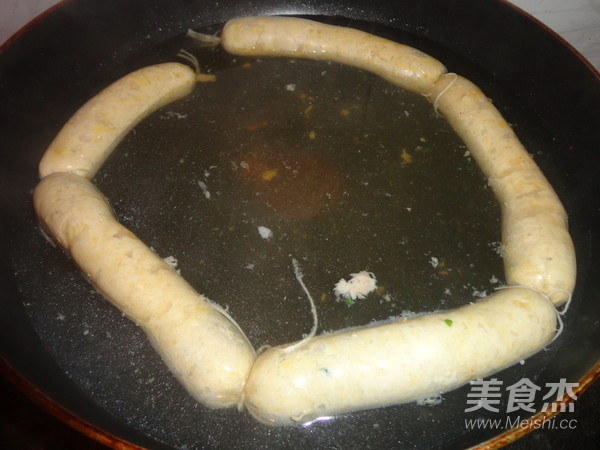 玉米鸡肉肠的做法