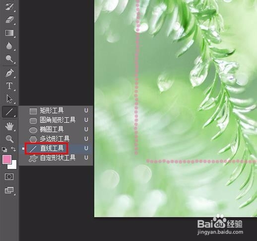 ps怎么在图片上加虚线