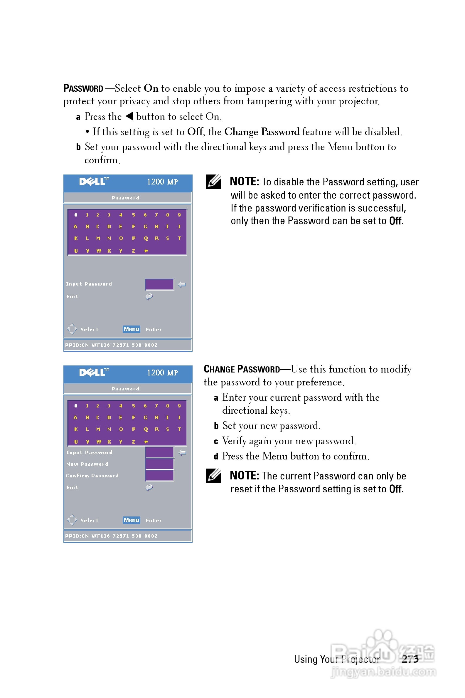 DELL Dell 1200MP Projector投影机说明书:[28]