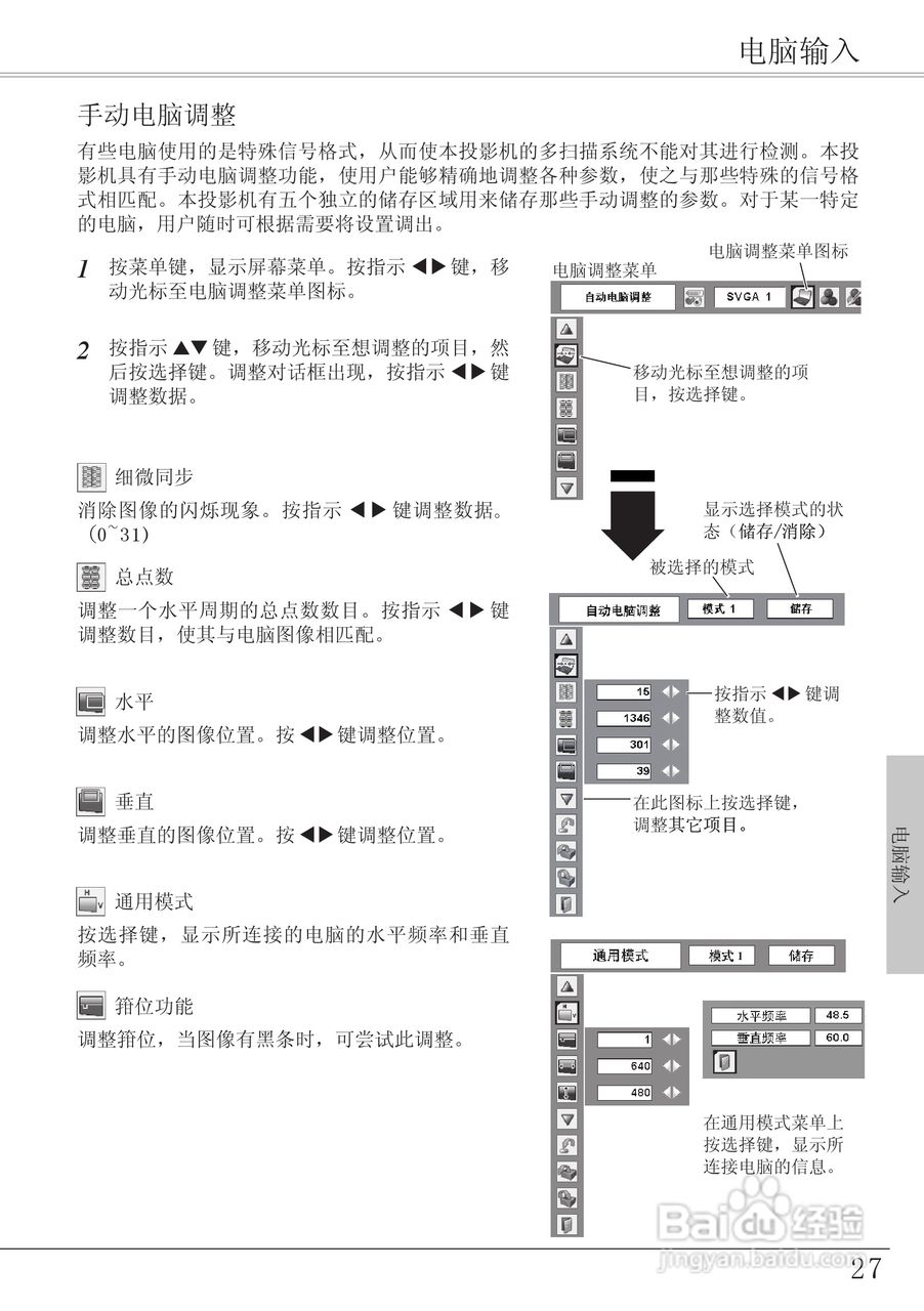 EIKI爱其 LC-XA20I投影机说明书:[3]