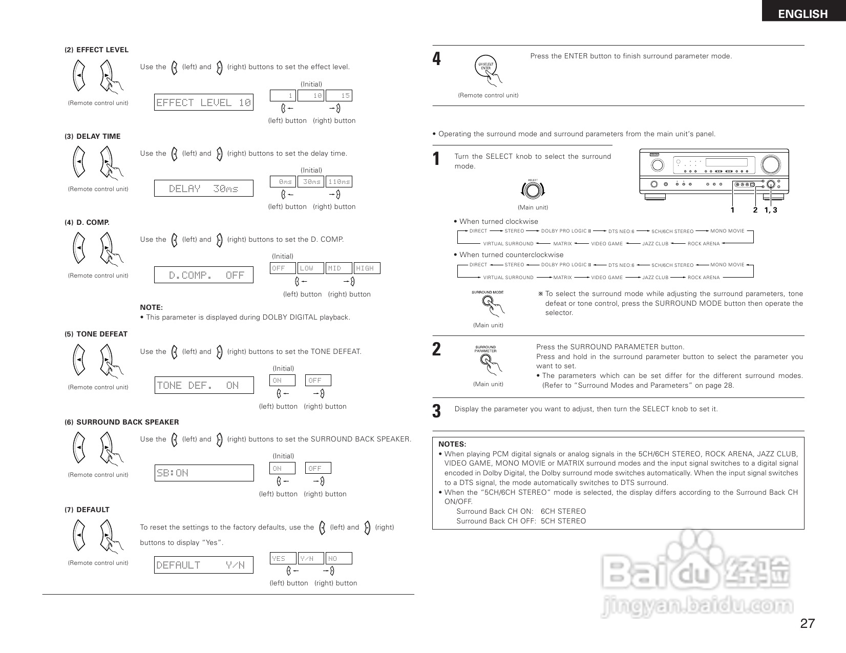 DENON AVR-1684收音环绕扩音操作说明书:[2]