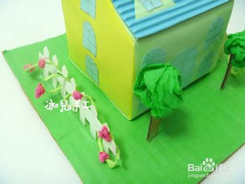 牛奶盒废物利用——漂亮的房子手工