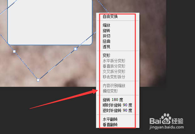 在Photoshop中选中选区后怎么对选区变换呢