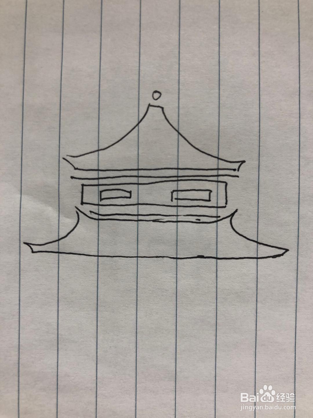 古楼简笔画图片