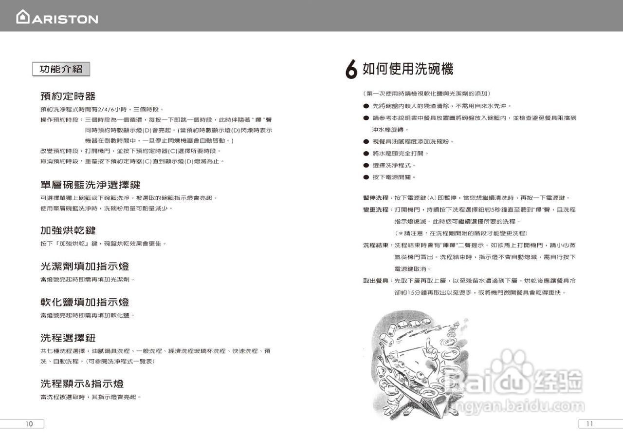 阿里斯顿LI640/LI670/LI700洗碗机说明书