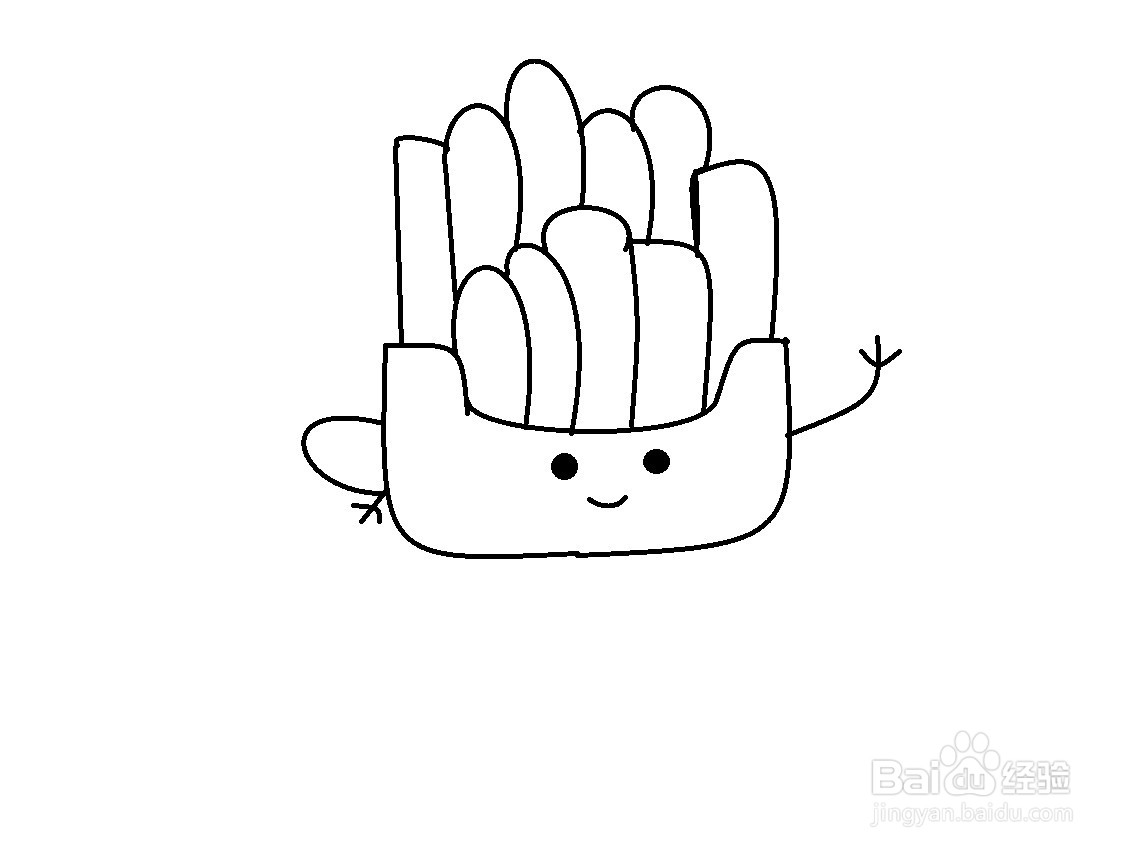 一盒薯条的简单画法