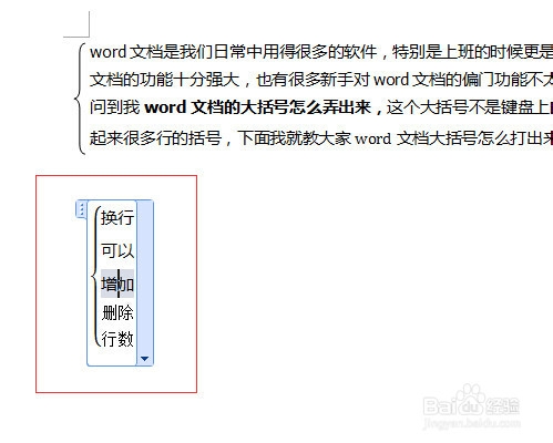 word文档大括号怎么打