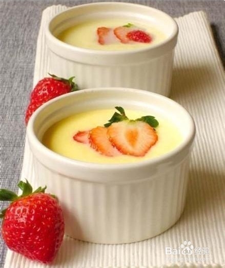 早餐 甜品 养生菜 草莓蒸蛋