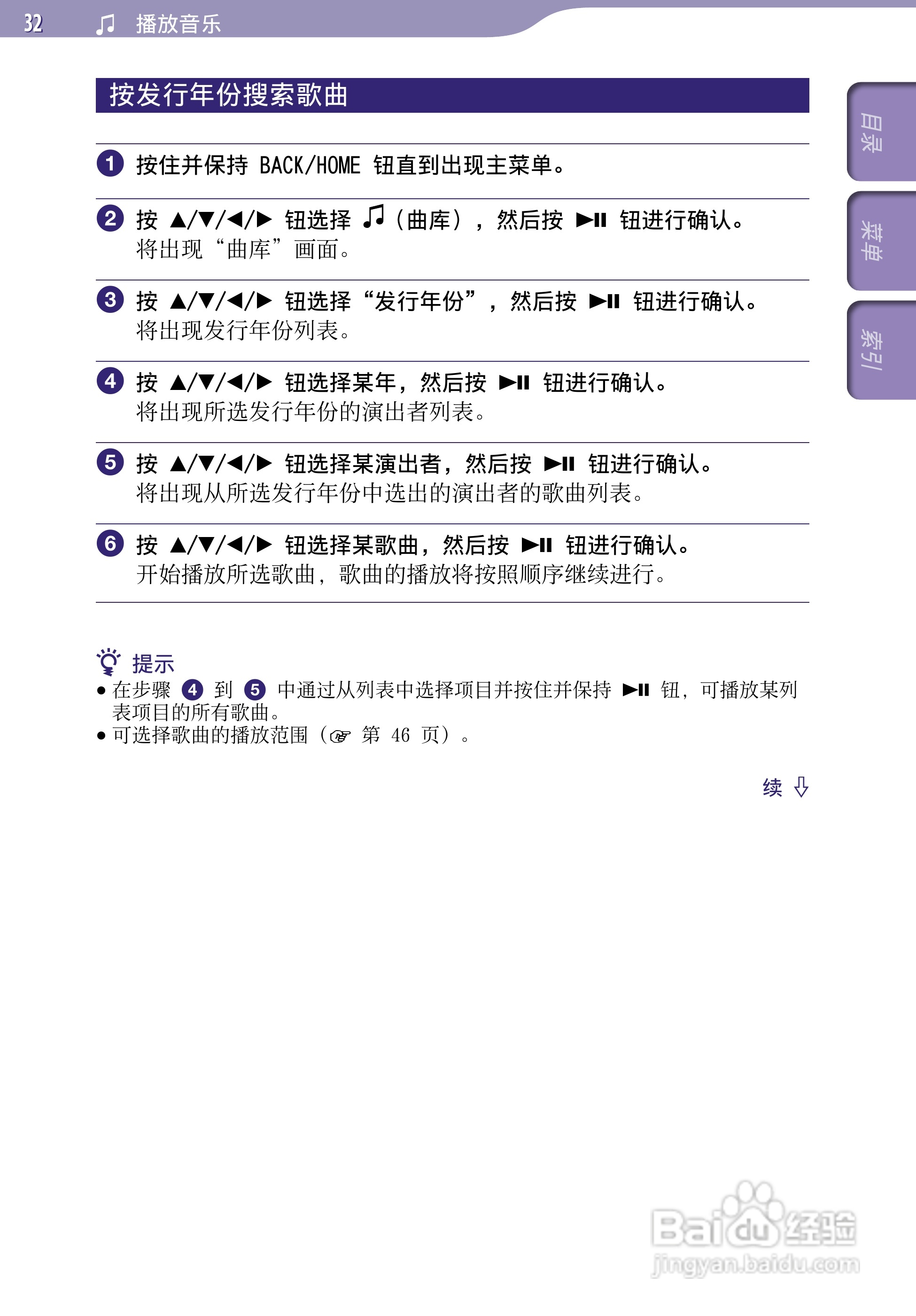 SONY索尼NWZ-A728数码影音使用说明书:[4]