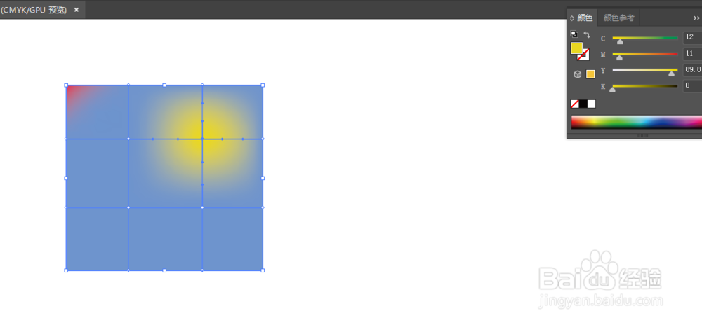 在AI里用网格工具做颜色丰富苹果壁纸