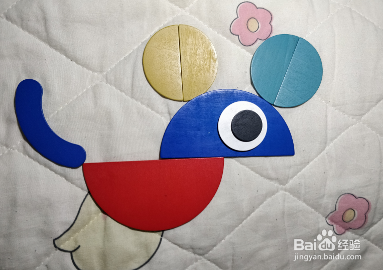 用形状积木怎么拼一只耗子？