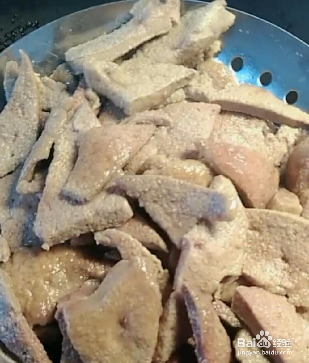 蒜苗炒猪肝做法
