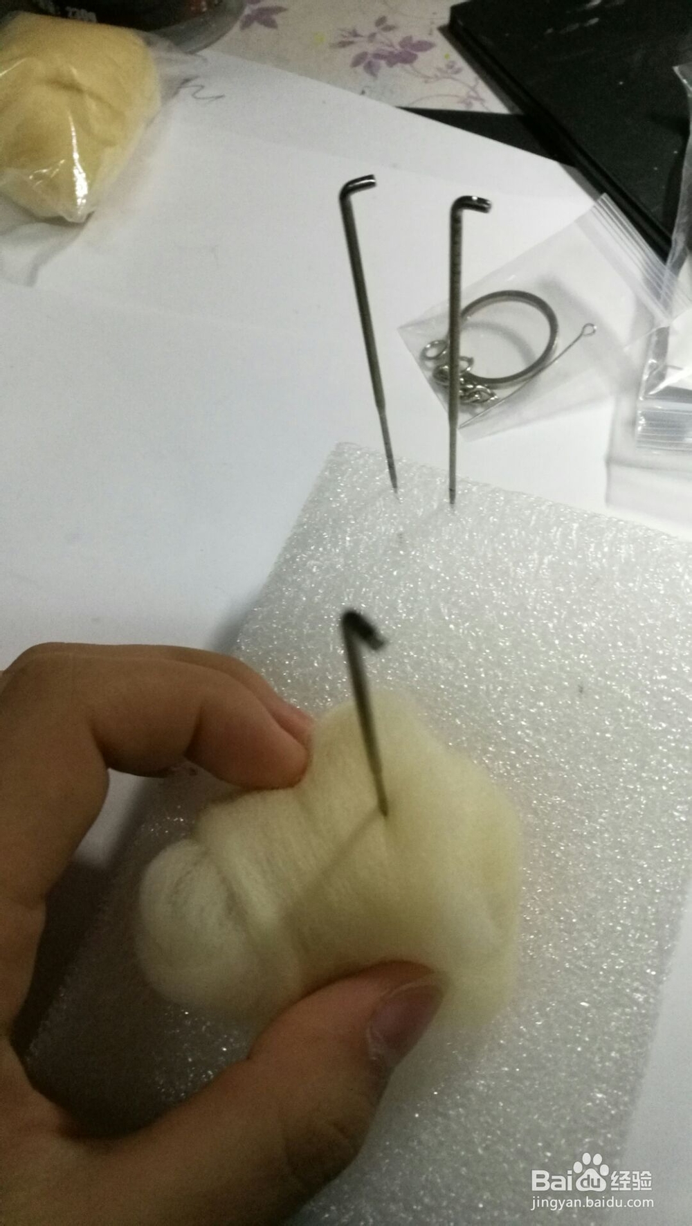 基础做法的羊毛毡小章鱼