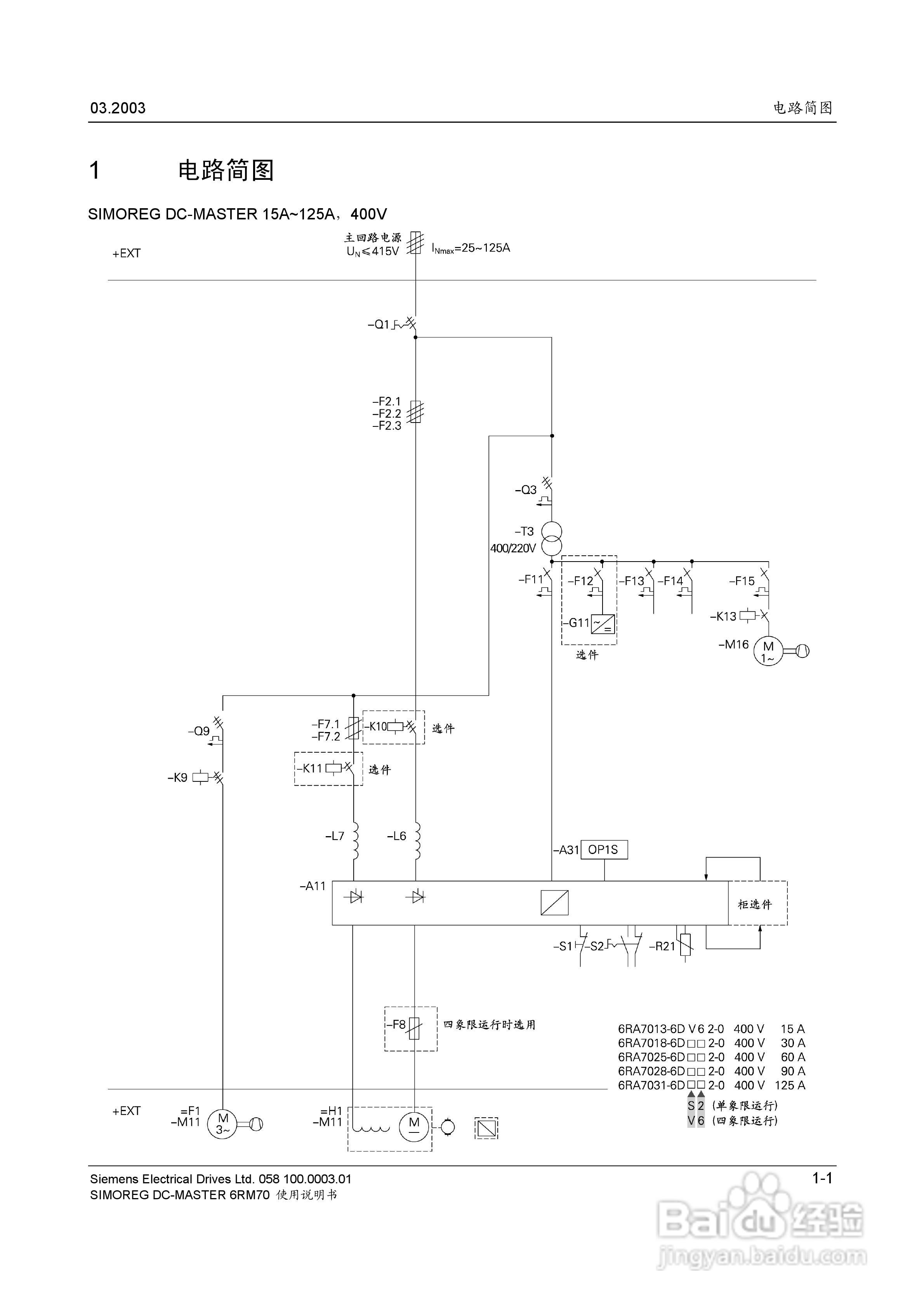 SIMOREG DC-MASTER 6RM70 全数字直流调速柜使用说明书:[1]